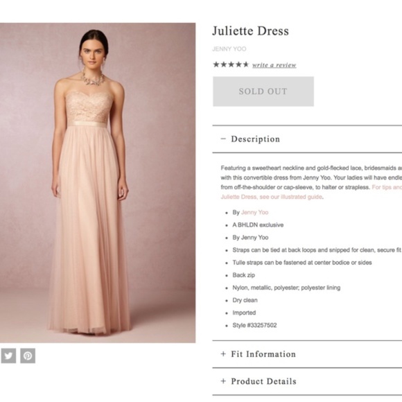 Make Offer Jenny Yoo BHLDN Juliette Dress Camille - Picture 2 of 16